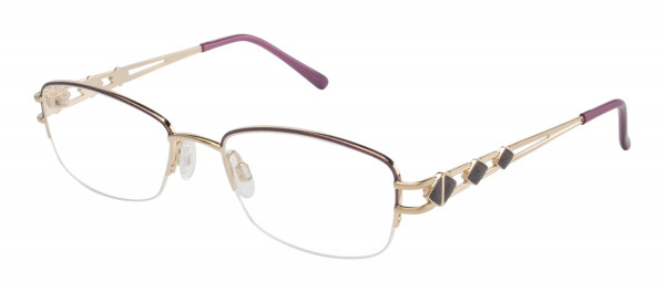 Tura 593 Eyeglasses, Purple Gold (PUR)