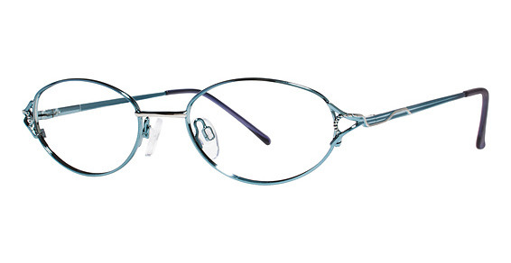 Modern Optical IRIS Eyeglasses, Blue/Silver