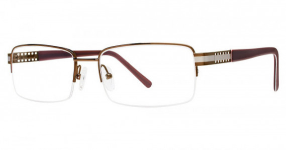 Big Mens Eyewear Club BIG IDEA Eyeglasses, Brown/Gunmetal