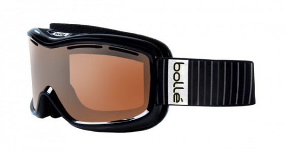 Bolle Monarch Sports Eyewear, Shiny Black Polarized Brown