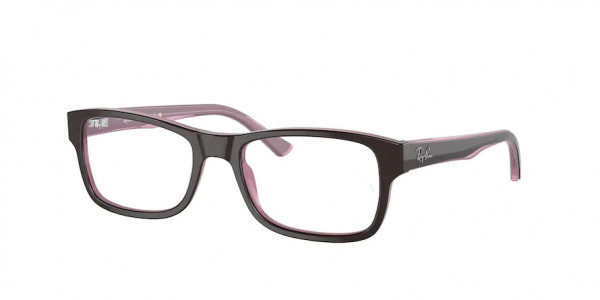 Ray-Ban Optical RX5268 Eyeglasses, 2126 BROWN ON OPAL PINK (BROWN)