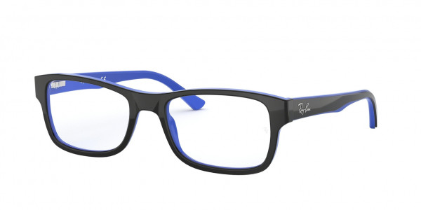 Ray-Ban Optical RX5268 Eyeglasses, 5179 BLACK ON BLUE (BLACK)