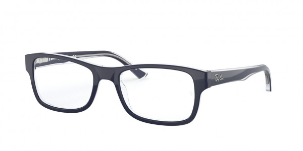 Ray-Ban Optical RX5268 Eyeglasses, 5739 BLUE ON TRANSPARENT (BLUE)