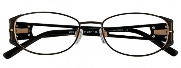 EasyClip EC244 Eyeglasses, 090 - Satin Black & Gold