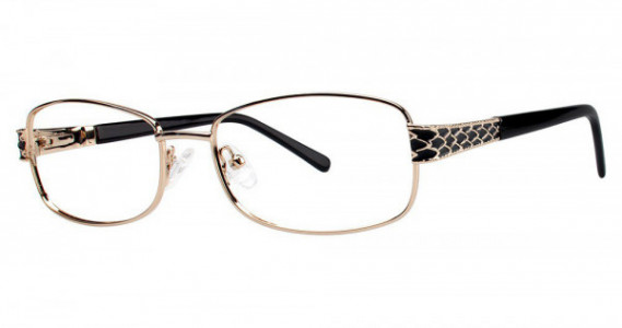 Genevieve DIMENSION Eyeglasses, Gold/Black
