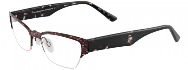 Takumi T9996 Eyeglasses, 010 - Brown&Red/Blk&Clr