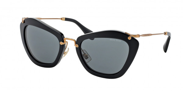 Miu Miu MU 10NS SPECIAL PROJECT Sunglasses, 1AB1A1 SPECIAL PROJECT BLACK GREY (BLACK)