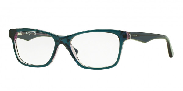 Vogue VO2787 Eyeglasses, 2267 TOP TRANSPARENT GREEN/VIOLET (GREEN)