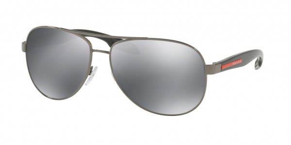 Prada Linea Rossa PS 53PS LIFESTYLE Sunglasses, 5AV5L0 LIFESTYLE GUNMETAL LIGHT GREY (GREY)