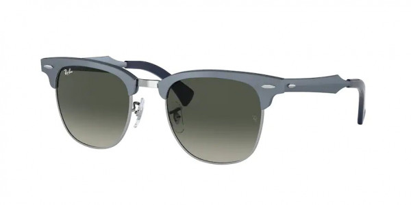 Ray-Ban RB3507 CLUBMASTER ALUMINUM Sunglasses, 924871 CLUBMASTER ALUMINUM BRUSHED BL (BLUE)