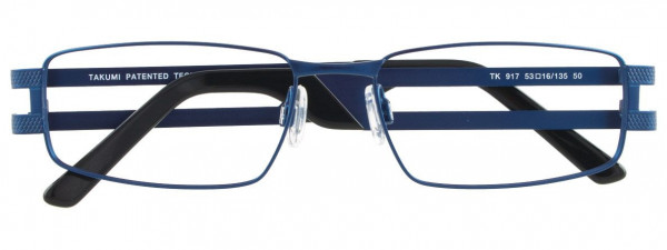Takumi TK917 Eyeglasses, 050 - Metallic Blue & Silver