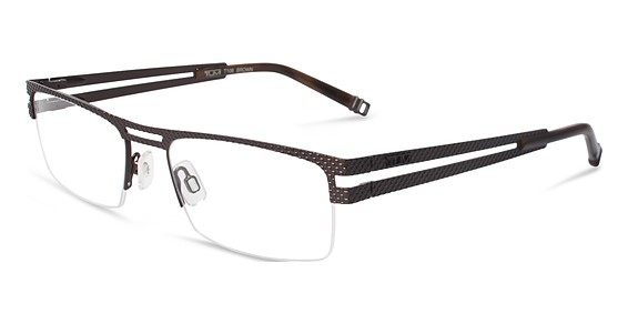 Tumi T108 Eyeglasses, Brushed Silver
