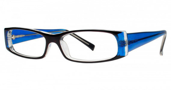 Modern Optical SHEER Eyeglasses, Black/Blue