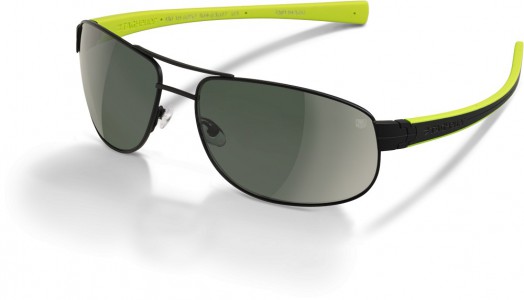 TAG Heuer LRS 0252 Sunglasses, Matte Black / Black-Anise Green Temples / Green Precision (309)
