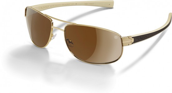 TAG Heuer LRS 0252 Sunglasses, Gold / Brown-Ivory Temples / Brown Outdoor (705)