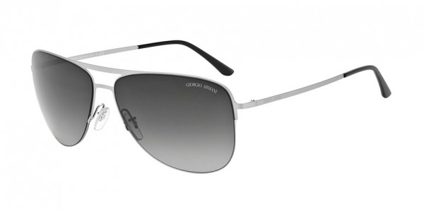 Giorgio Armani AR6007 Sunglasses, 30368G MATTE BRUSHED SILVER (SILVER)