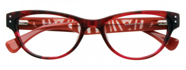 EasyClip EC312 Eyeglasses, 030 - Crystal Red
