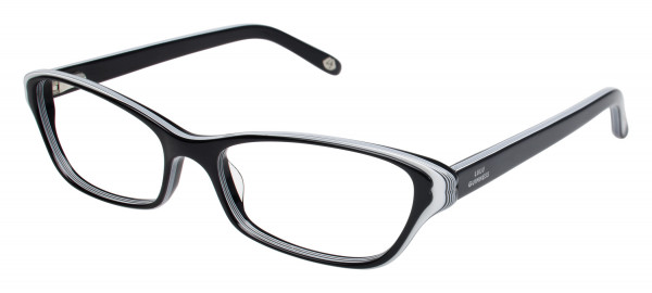 Lulu Guinness L873 Eyeglasses, Black/White (BLK)