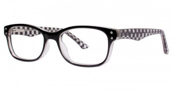 Modern Optical PATCHES Eyeglasses, Black/Crystal