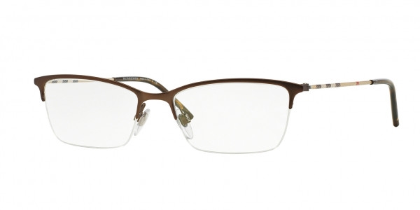 Burberry BE1278 Eyeglasses, 1012 MATTE BROWN (BROWN)