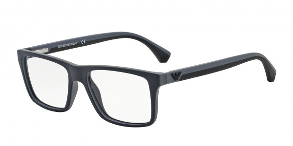 Emporio Armani EA3034 Eyeglasses, 5229 RUBBER BLACK & GREY (BLACK)