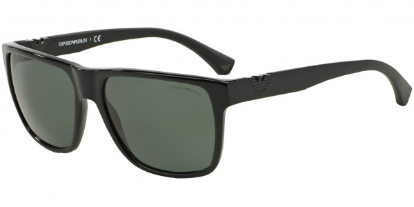 Emporio Armani EA4035 Sunglasses, 501771 SHINY BLACK GREEN (BLACK)