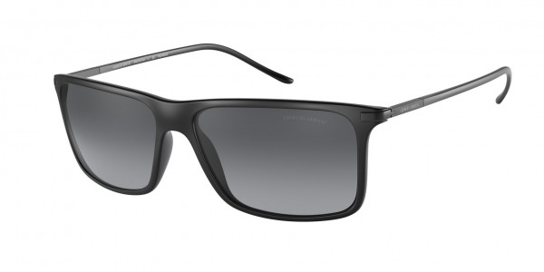 Giorgio Armani AR8034 Sunglasses, 5042T3 MATTE BLACK POLAR GREY GRADIEN (BLACK)