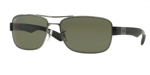 Ray-Ban RB3522 Sunglasses, 004/9A GUNMETAL GREEN (GREY)