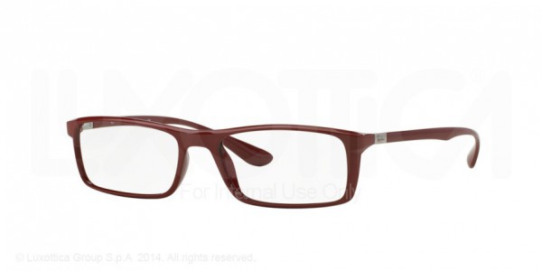 Ray-Ban Optical RX7035 Eyeglasses, 5435 SHINY AMATANTH (RED)