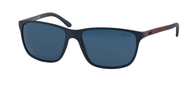Polo PH4092 Sunglasses, 550680 MATTE BLUE DARK BLUE (MATTE BLUE)