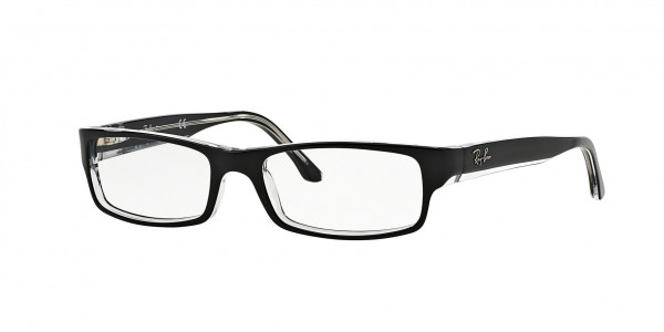 Ray-Ban Optical RX5114 Eyeglasses, 2034 BLACK ON TRANSPARENT (BLACK)
