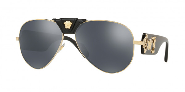 Versace VE2150Q Sunglasses, 12526G PALE GOLD (GOLD)
