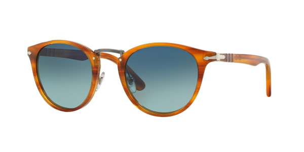 Persol PO3108S Sunglasses, 960/S3 STRIPED BROWN (BROWN)