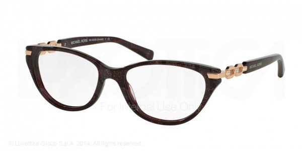 Michael Kors MK4020B ZERMATT Eyeglasses, 3040 PINK SPARKLE (PINK)