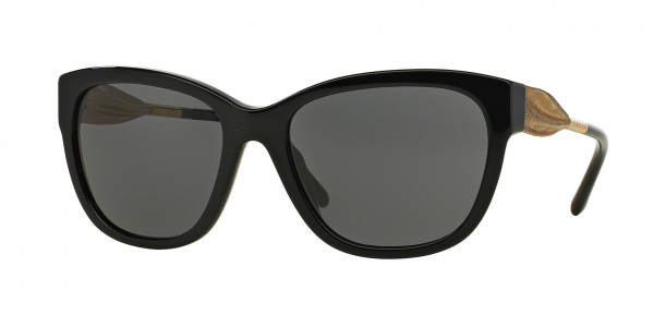 Burberry BE4203 Sunglasses, 300187 BLACK (BLACK)