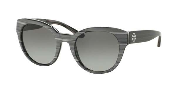 Tory Burch TY7080 Sunglasses, 140711 METALLIC GREY HORN/GREY (GREY)