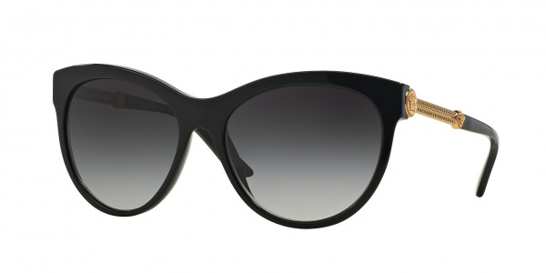 Versace VE4292 Sunglasses, GB1/8G BLACK LIGHT GREY GRADIENT DARK (BLACK)
