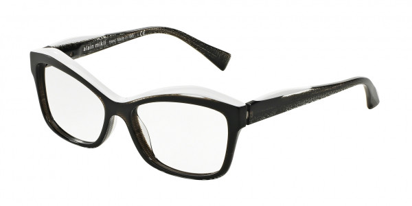 Alain Mikli A03042 Eyeglasses, C005 BLACK-CRYSTAL-WHITE (BLACK)