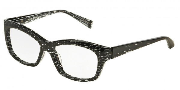 Alain Mikli A03009 Eyeglasses, B0F6 BLK SPOTS/ B&W STRIPED (MULTI)