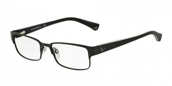 Emporio Armani EA1036 Eyeglasses, 3109 MATTE BLACK (BLACK)