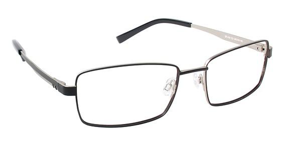 SuperFlex SF-419 Eyeglasses, 3 BLACK SILVER