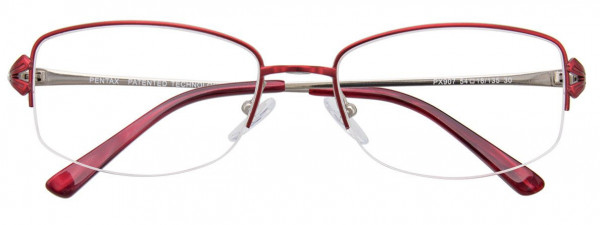 Pentax PX907 Eyeglasses, 030 - Satin Red & Silver