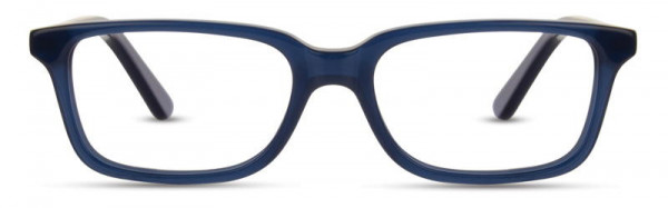 David Benjamin Hashtag Eyeglasses, Metallic Blue / Cocoa