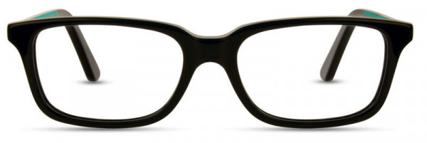 David Benjamin Hashtag Eyeglasses, 2 - Black / Aqua