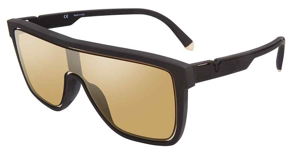 Police SPLC48 0BLK Men's Sunglasses Gold Size 51